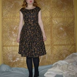 Vintage 50s Black Dress